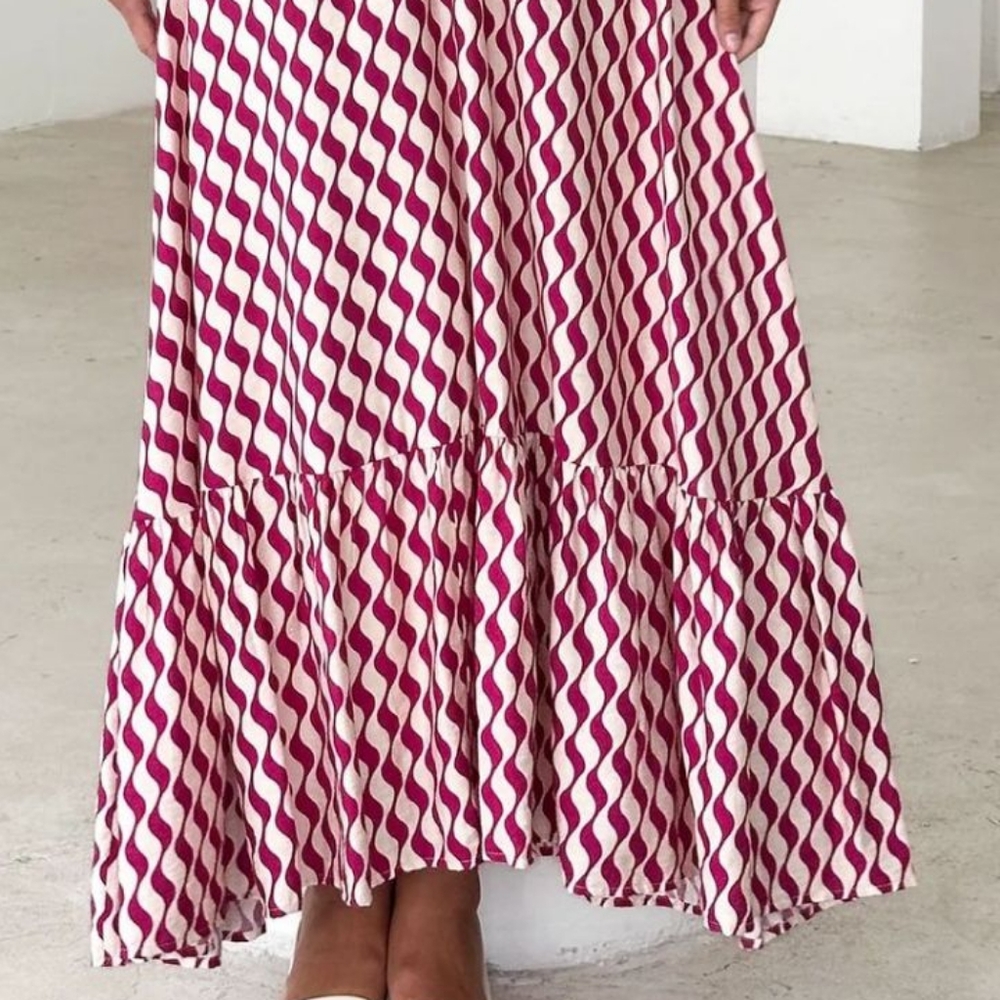 Printed V-Neck Tie Shoulder Cami Dress - Picture 7 of 15